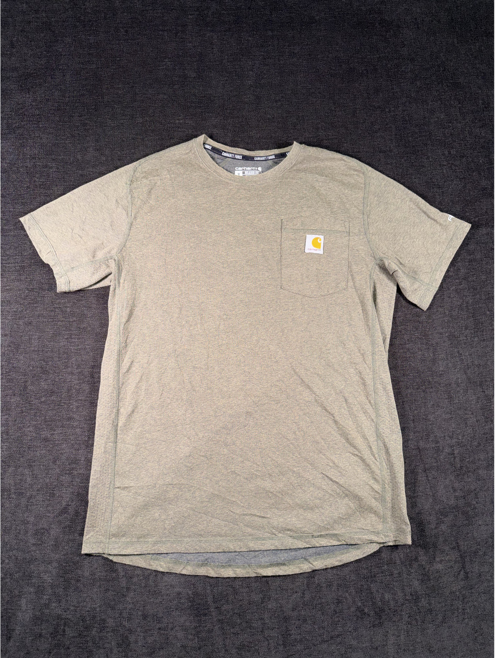 Carhartt Force Relaxed Fit Men's T-Shirt Medium Gray Pocket Tee